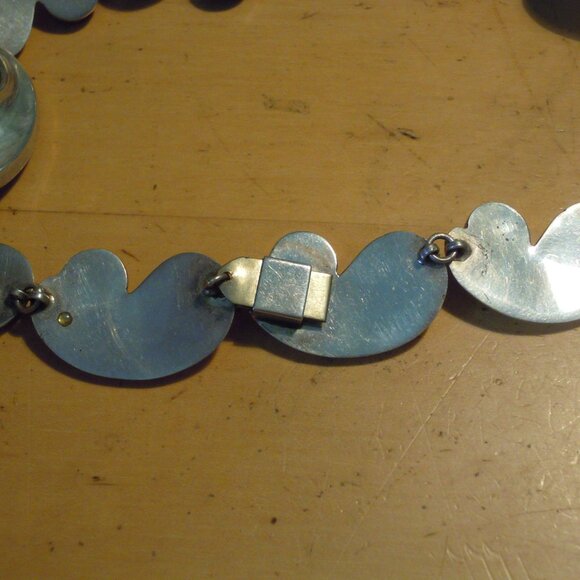 4 pc Antonio Pineda Taxco Silver 925 Comma Amethyst Necklace Bracelet Earrings - Picture 4 of 10